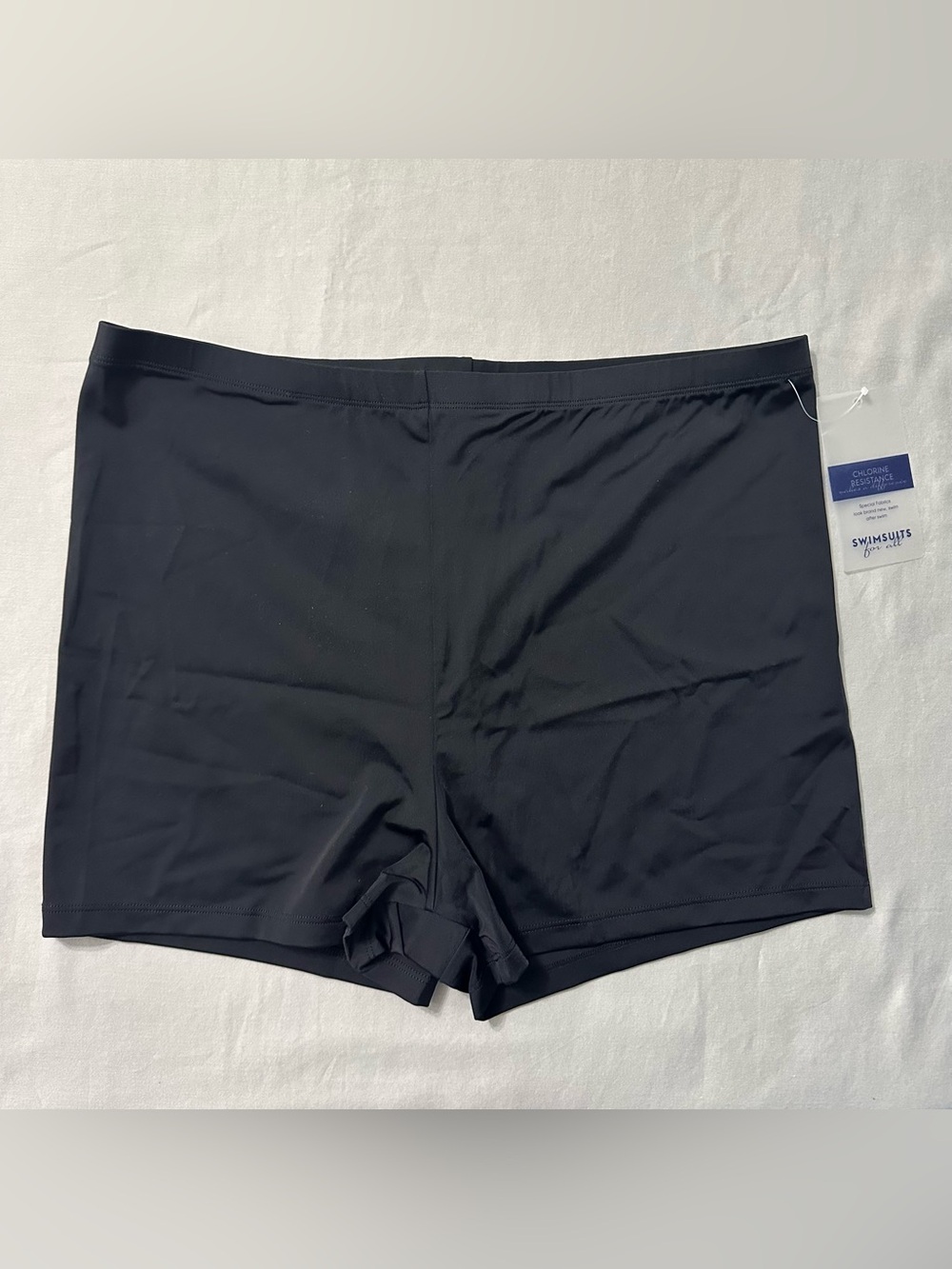 NWT Swimsuits For All Women's Size 18 Chlorine Resistant Swim Bike Shorts Black